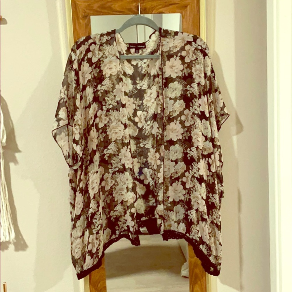 Sheer Floral Kimono